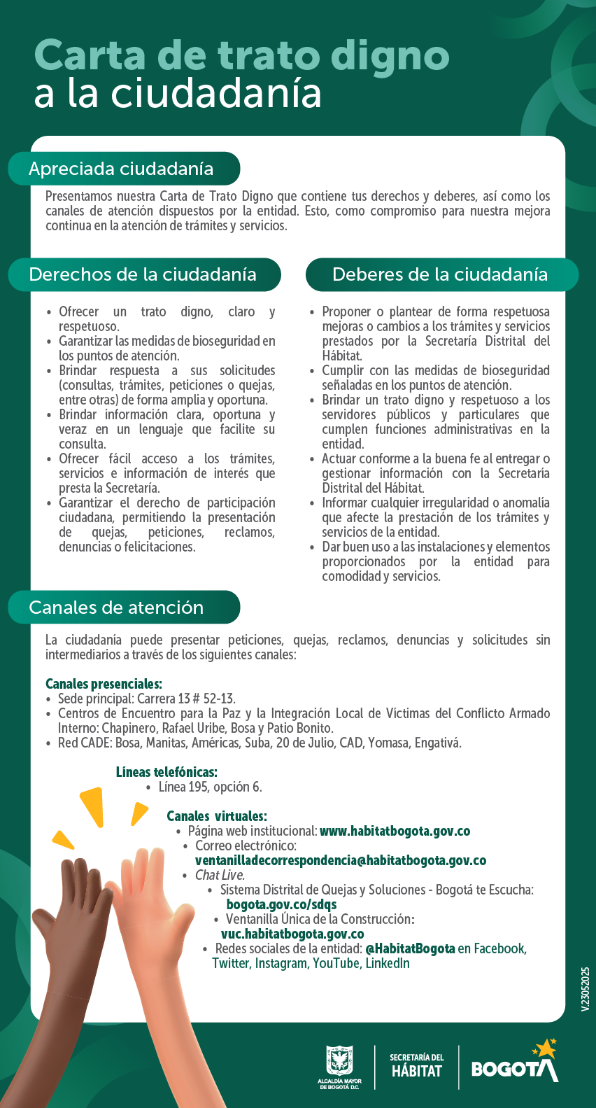 Carta del trato digno en castellano